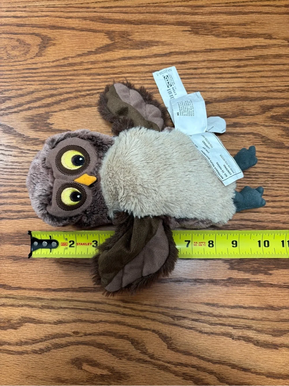 IKEA Vandring Uggla Plush Brown Owl Hand Puppet 10